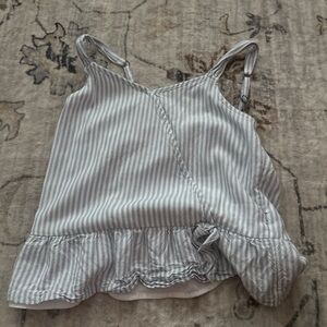 Abercrombie Kids Striped Tank Top - Gray and White
